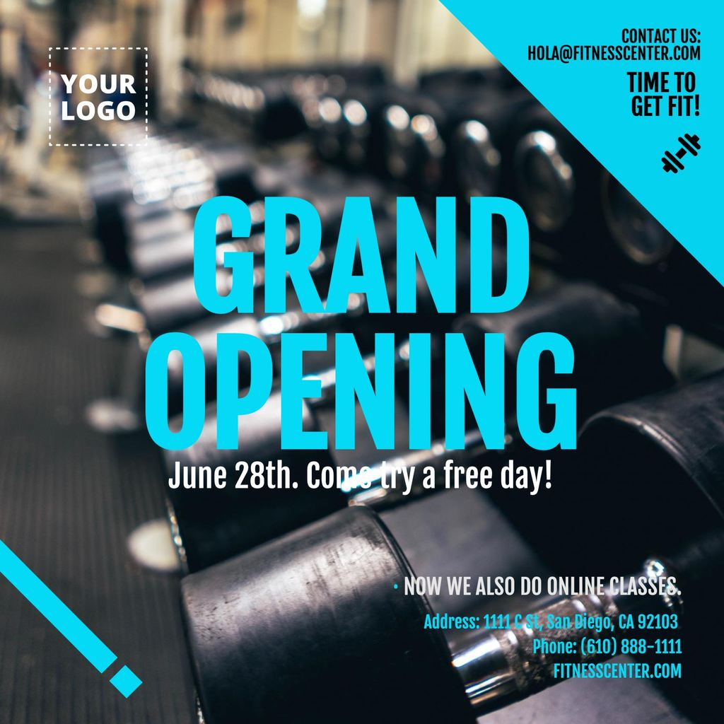 Online promotion designs for gyms and fitness For Gym Open House Flyer Template With Gym Open House Flyer Template