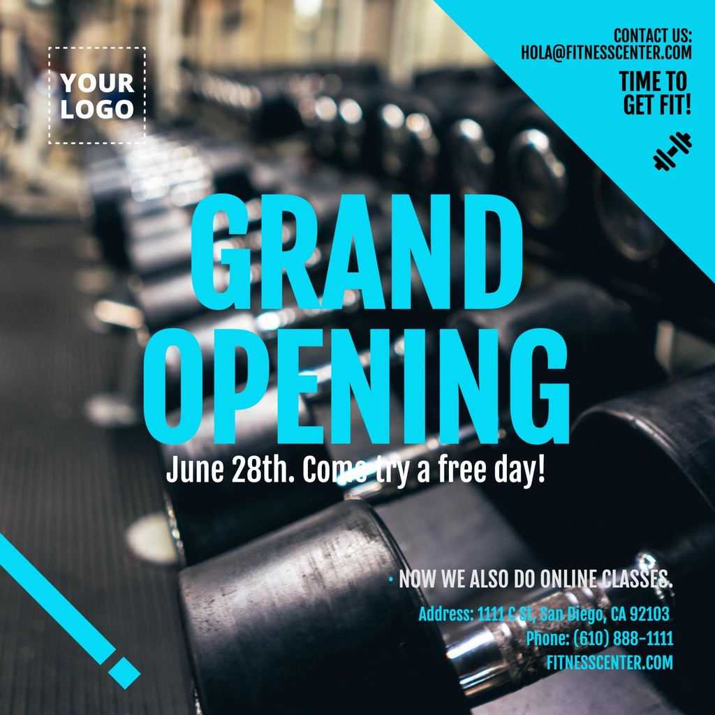 Online promotion designs for gyms and fitness For Gym Open House Flyer Template With Gym Open House Flyer Template