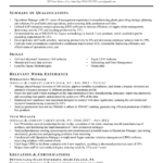 Operations Manager Resume Sample & Writing Tips  RC In Operations Director Job Description Template