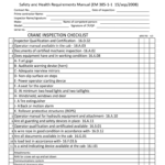 Overhead Crane Inspection Checklist Doc – Fill Online, Printable, Fillable,  Blank  PdfFiller In Crane Inspection Checklist Template