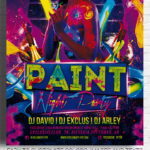Paint Night Party – Premium Flyer Template On Behance For Paint Night Flyer Template