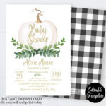 Paper & Party Supplies Templates Printable Invitation Baby Shower  Intended For Baby Shower Invitation Flyer Template