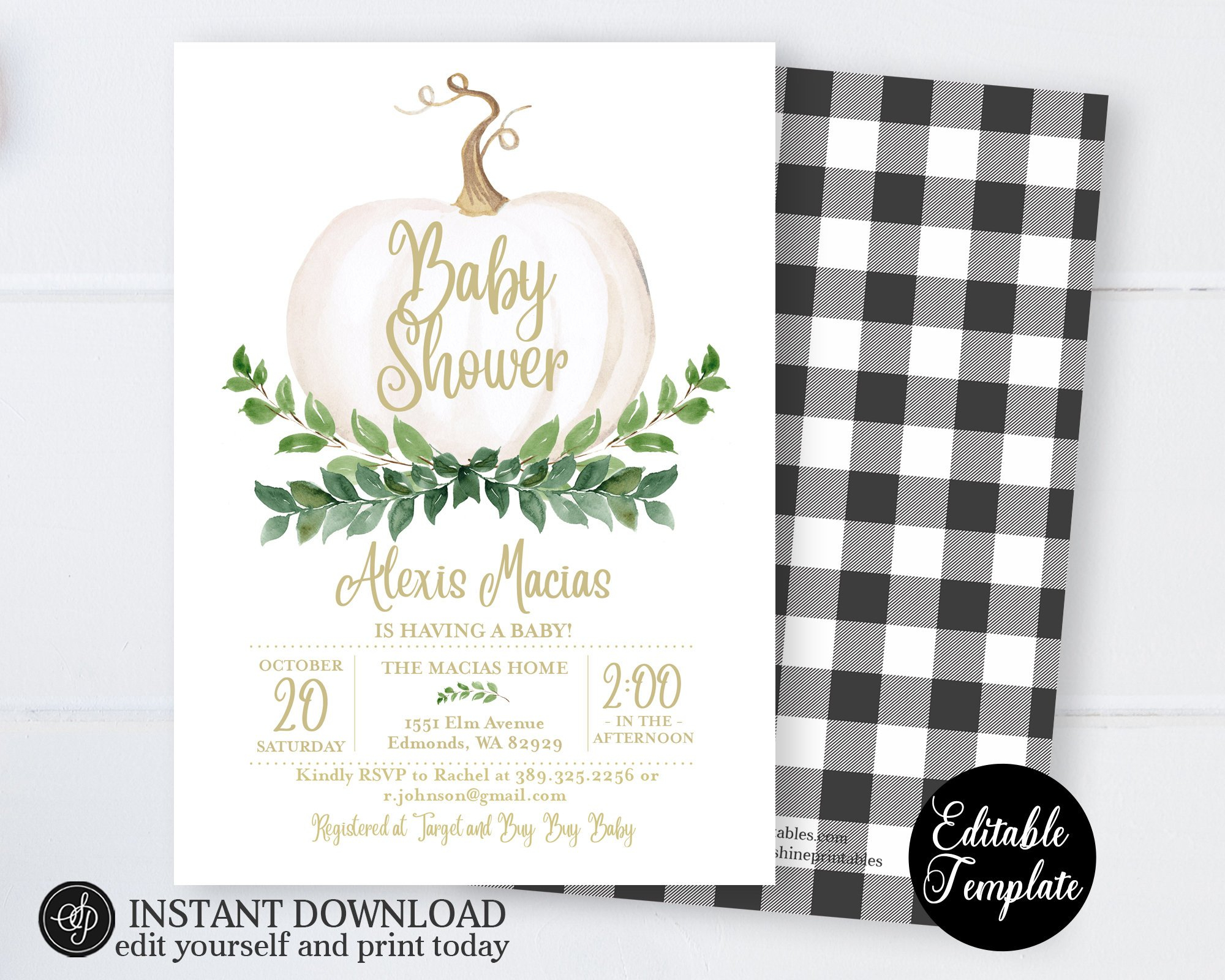 Paper & Party Supplies Templates Printable Invitation Baby Shower  Intended For Baby Shower Invitation Flyer Template In Baby Shower Invitation Flyer Template