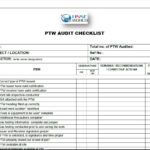 Permit To Work (PTW ) AUDIT CHECKLIST Within Environmental Audit Checklist Template