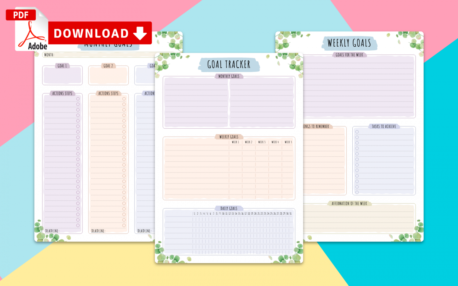 Personal Goal Setting Templates – Download PDF With Regard To Goal Setting Checklist Template