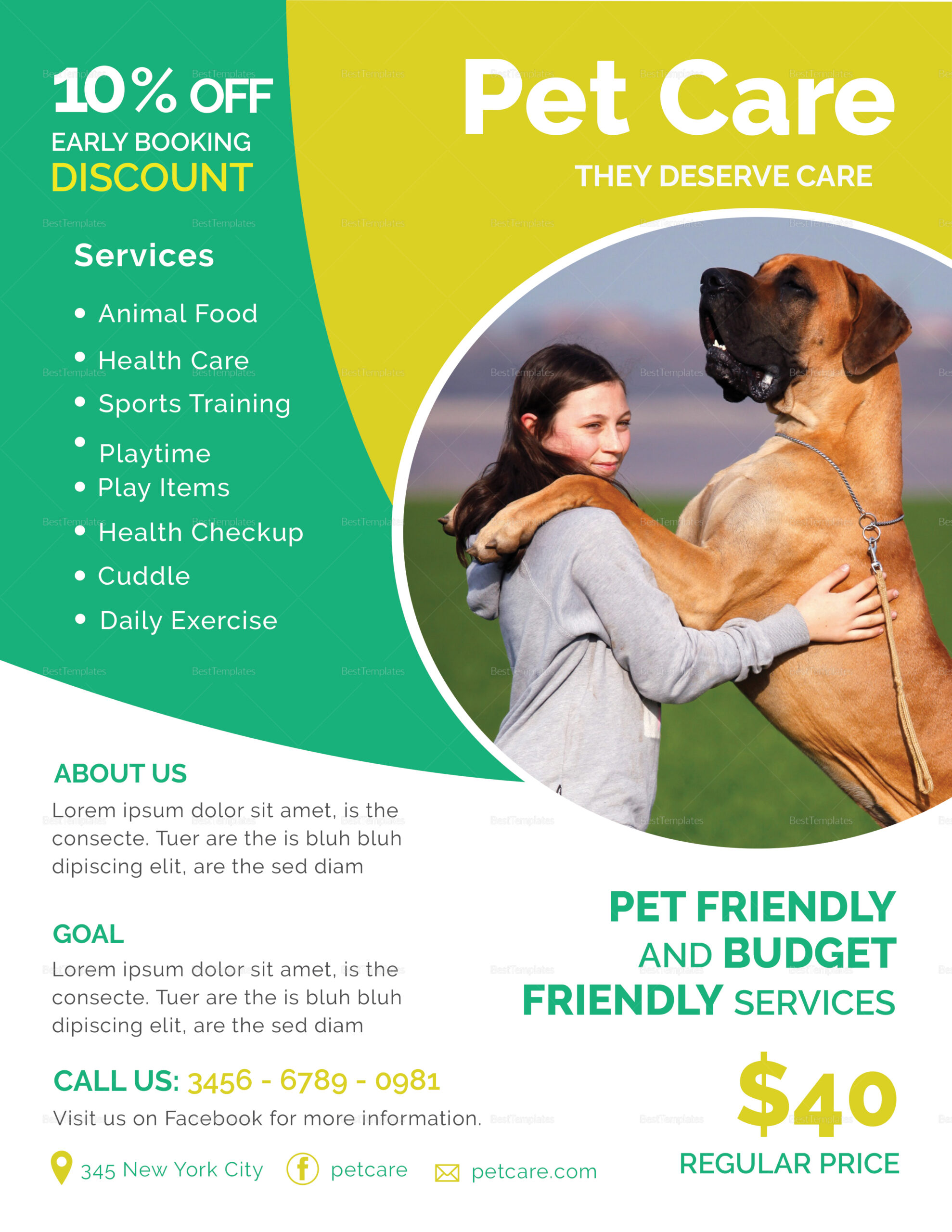 Pet Care Services Flyer Template Intended For Dog Sitting Flyer Template In Dog Sitting Flyer Template