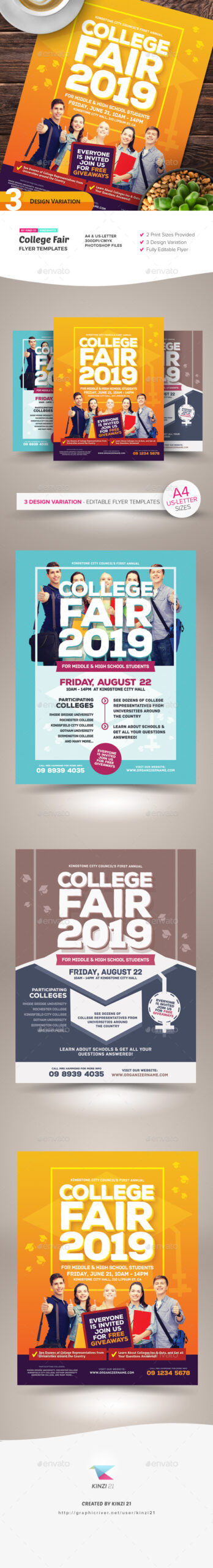 Photo College Flyer Templates from GraphicRiver Regarding College Fair Flyer Template Regarding College Fair Flyer Template