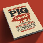 Pig Roast Event Flyer By Muhamadiqbalhidayat  TheHungryJPEG