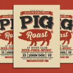 Pig Roast Event Flyer By Muhamadiqbalhidayat  TheHungryJPEG