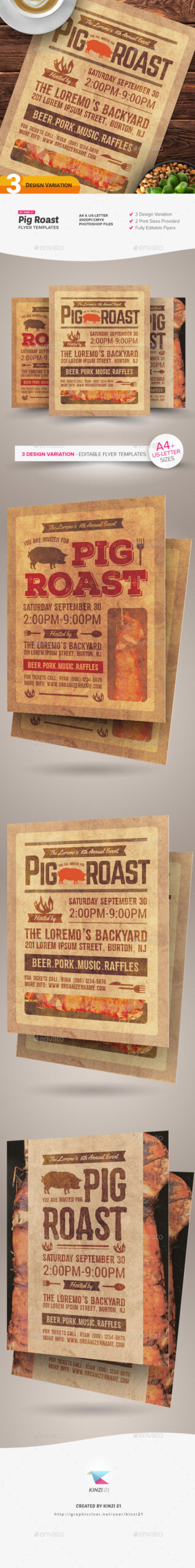 Pig Roast Flyer Templates For Pig Roast Flyer Template For Pig Roast Flyer Template