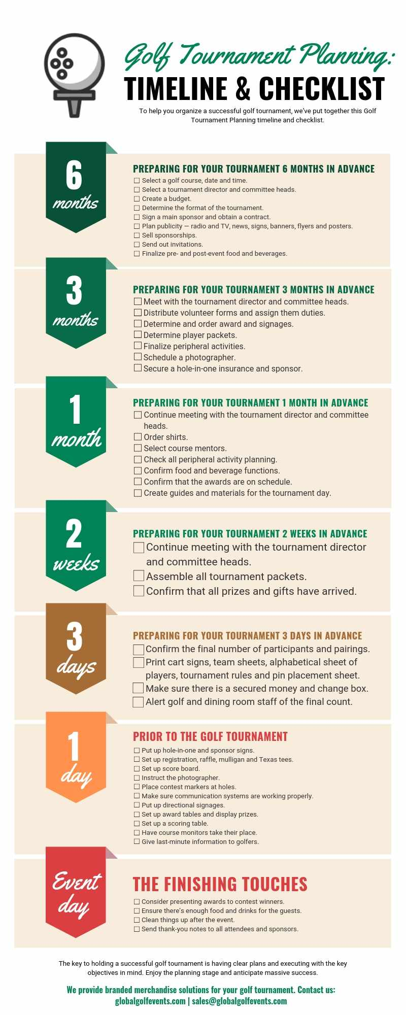 Planning a Successful Golf Tournament: Timeline and Checklist  Inside Golf Tournament Checklist Template Intended For Golf Tournament Checklist Template