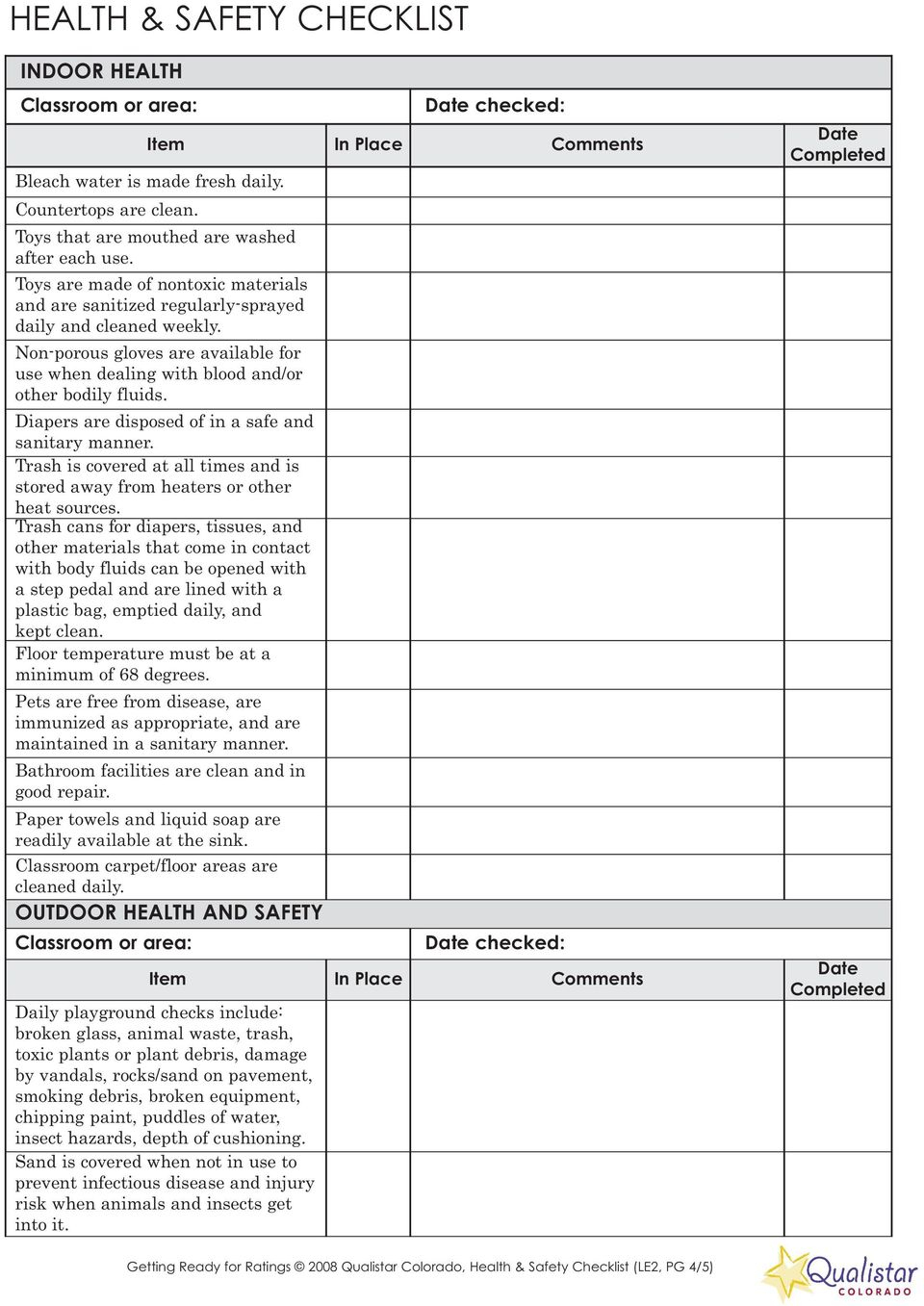 Playground Safety Checklist For Daycares - MenalMeida Within Child Care Safety Checklist Template For Child Care Safety Checklist Template