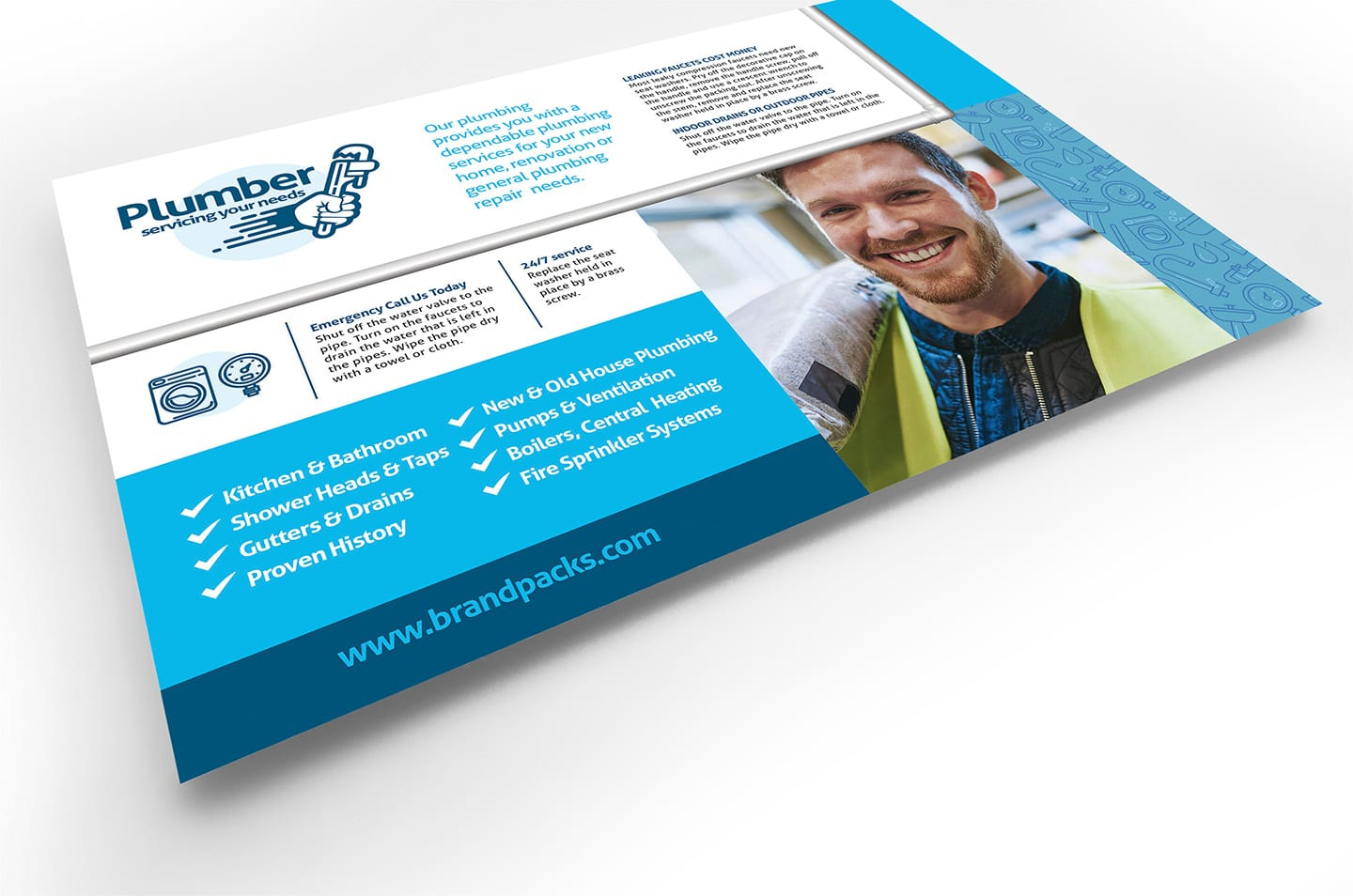 Plumbing Service Flyer Template in PSD, Ai & Vector - BrandPacks Inside Plumbing Flyer Template Intended For Plumbing Flyer Template