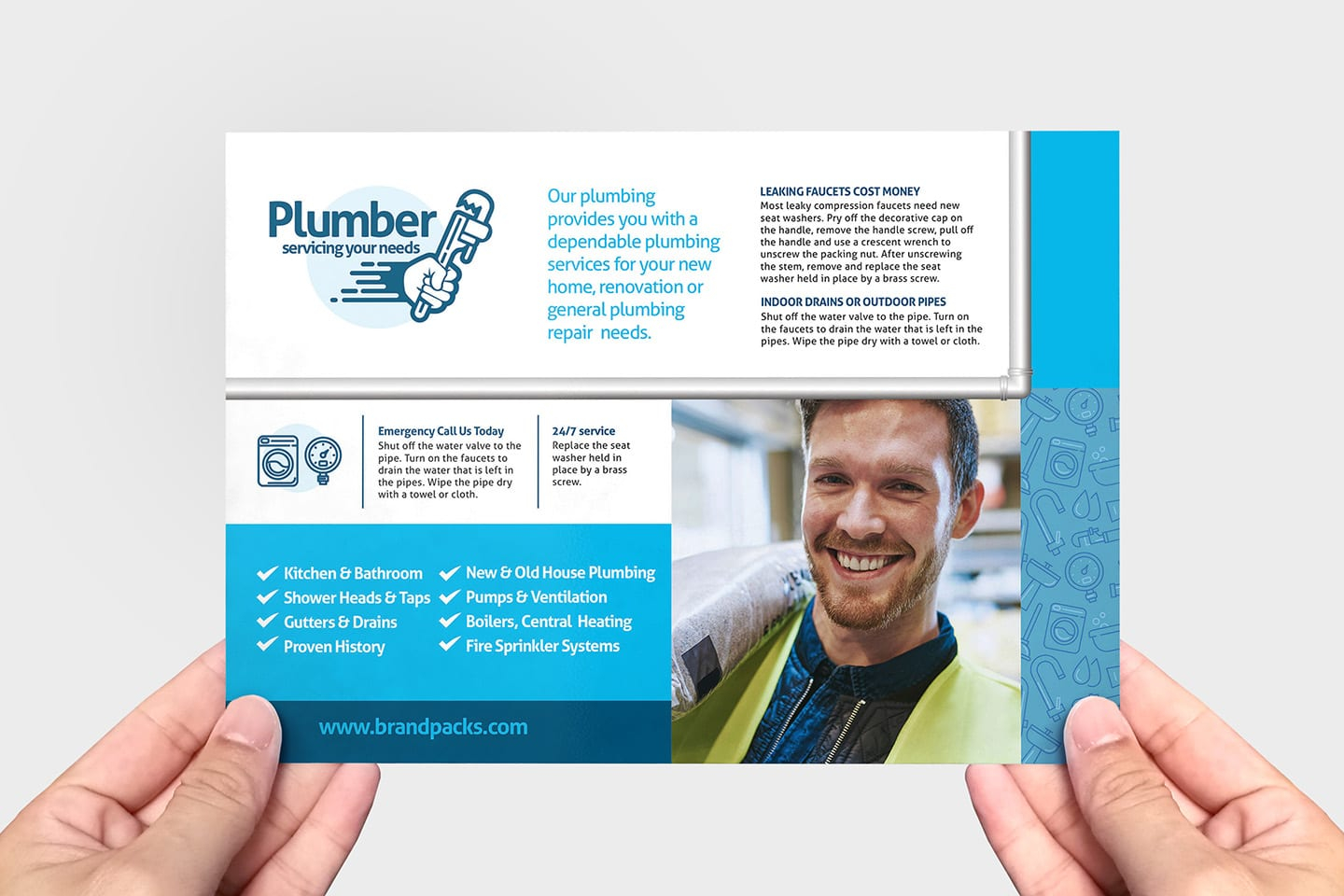 Plumbing Service Flyer Template in PSD, Ai & Vector - BrandPacks Throughout Plumbing Flyer Template With Regard To Plumbing Flyer Template