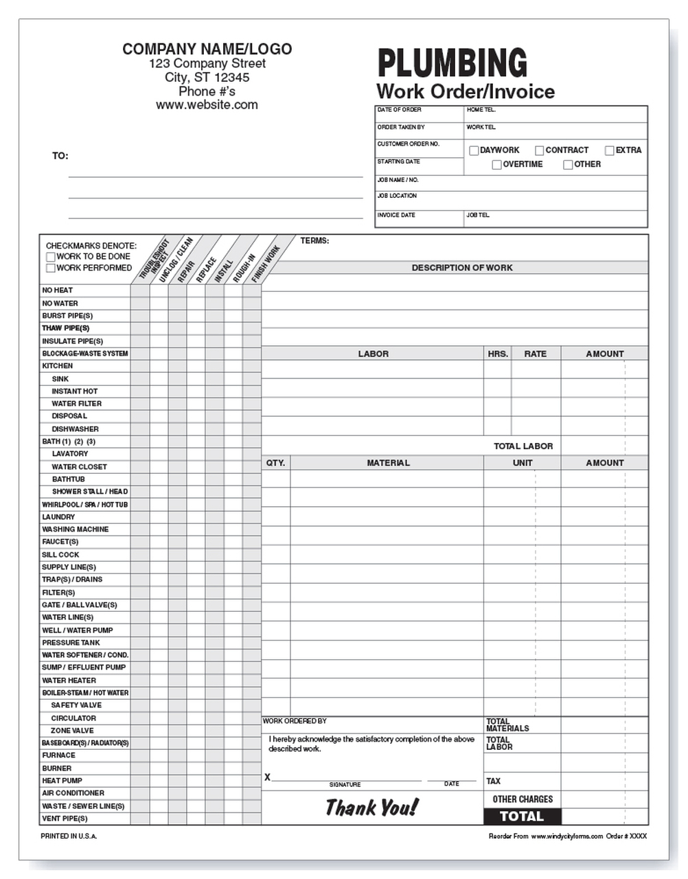 plumbing work order template - Kesal Pertaining To Plumbing Checklist Template Intended For Plumbing Checklist Template