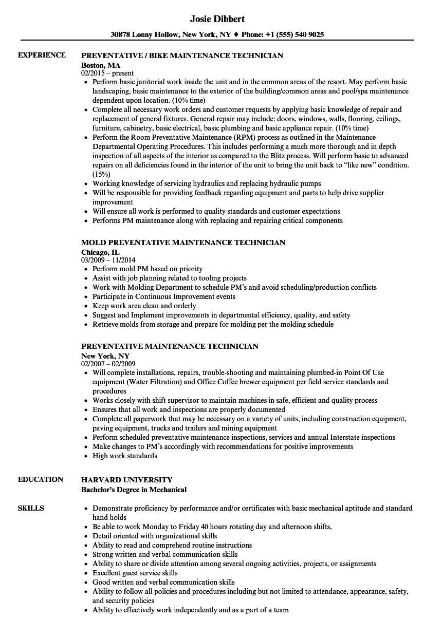 maintenance-technician-job-description-template