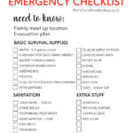 Printable Emergency Supplies List From 10daysblog Pertaining To First Aid Supply Checklist Template