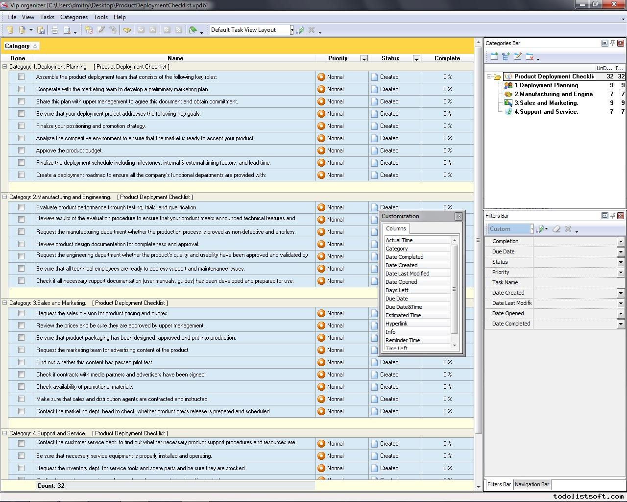 Product Deployment Checklist - To Do List, Organizer, Checklist  Inside Software Installation Checklist Template Throughout Software Installation Checklist Template
