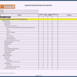 Project Management Checklist Template Excel In Management Checklist Template