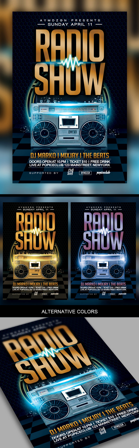 Radio Show Flyer Template on Behance Inside Radio Show Flyer Template Within Radio Show Flyer Template