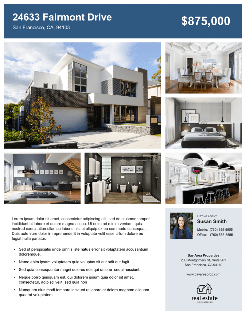 Real Estate Flyer (Free Templates)  Zillow Premier Agent Within Rental Property Flyer Template