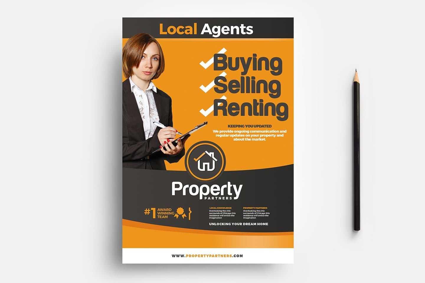 Real Estate Flyer Template In PSD, Ai & Vector – BrandPacks Regarding Rental Property Flyer Template