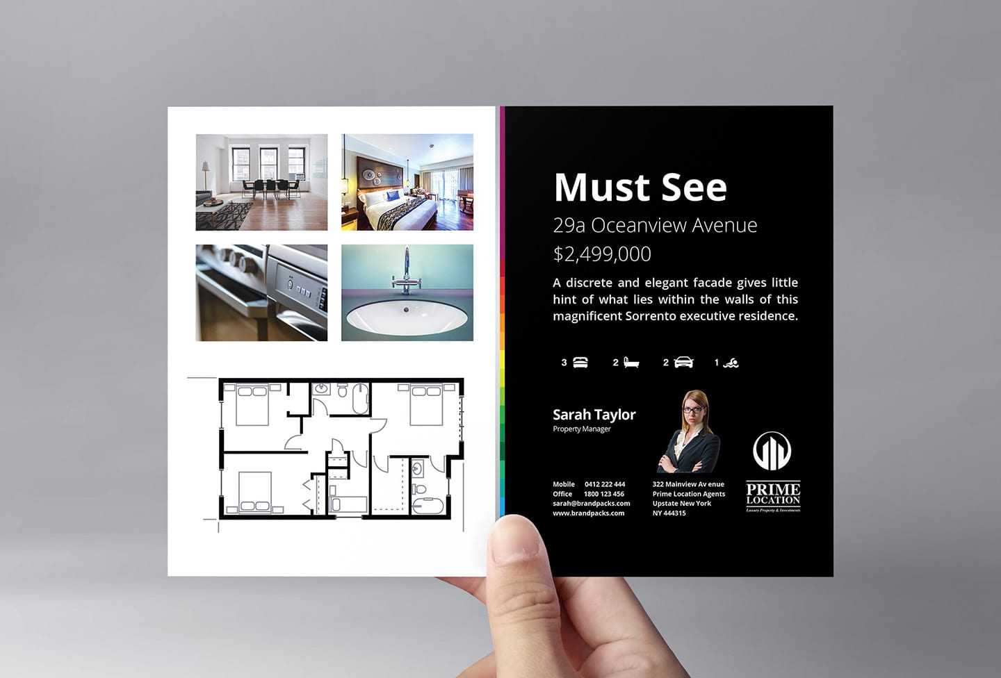 Real Estate Flyer Template In PSD, Ai & Vector – BrandPacks Regarding Rental Property Flyer Template