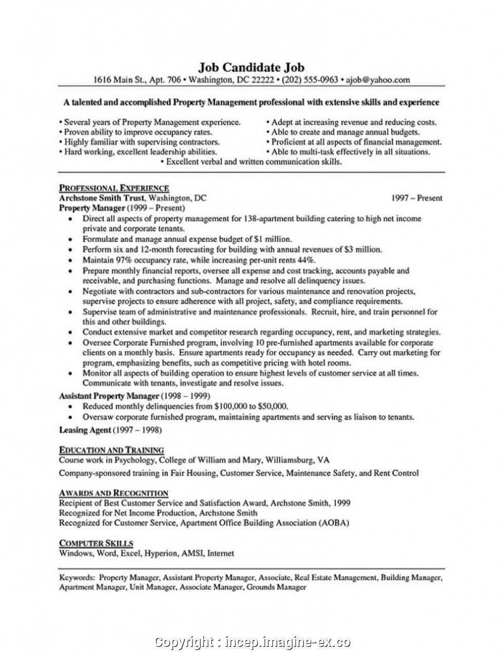 Property Manager Job Description Template