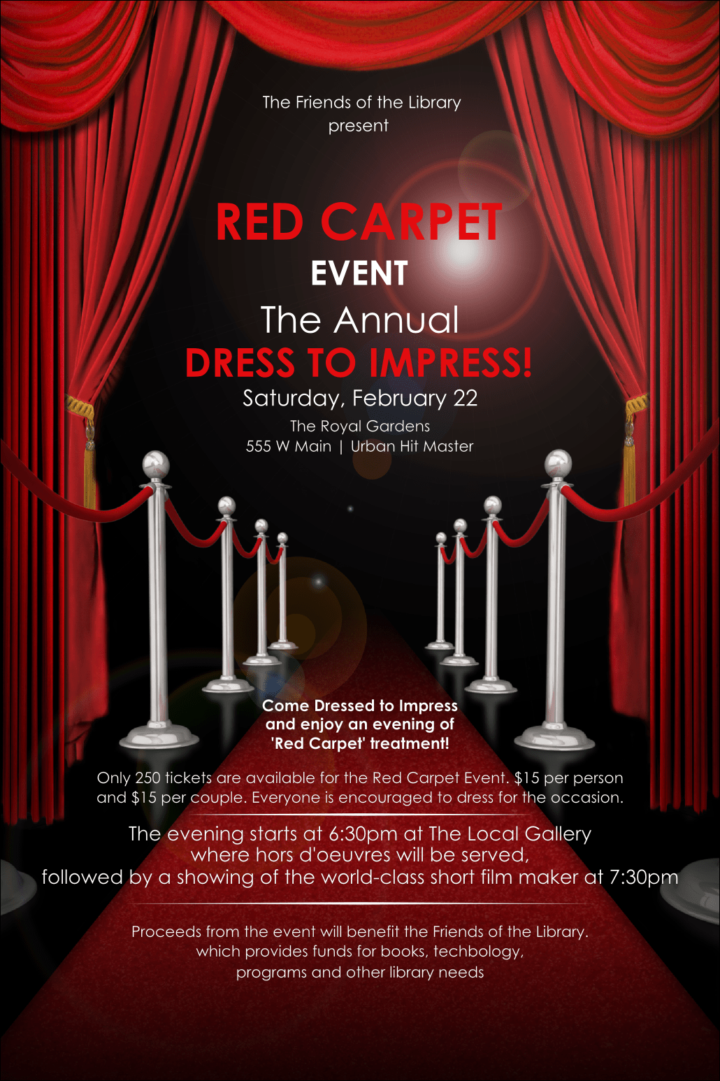 Red Carpet Event Flyer Template