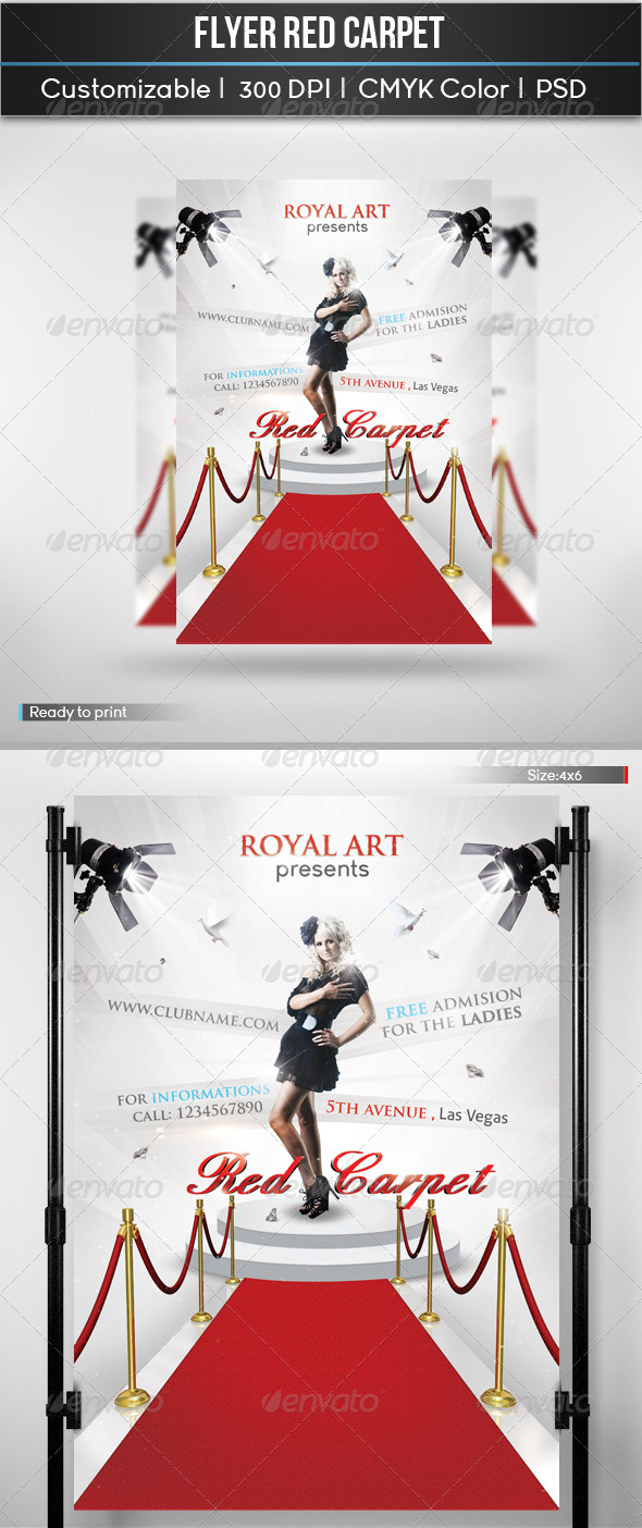 Red Carpet Throughout Red Carpet Event Flyer Template
