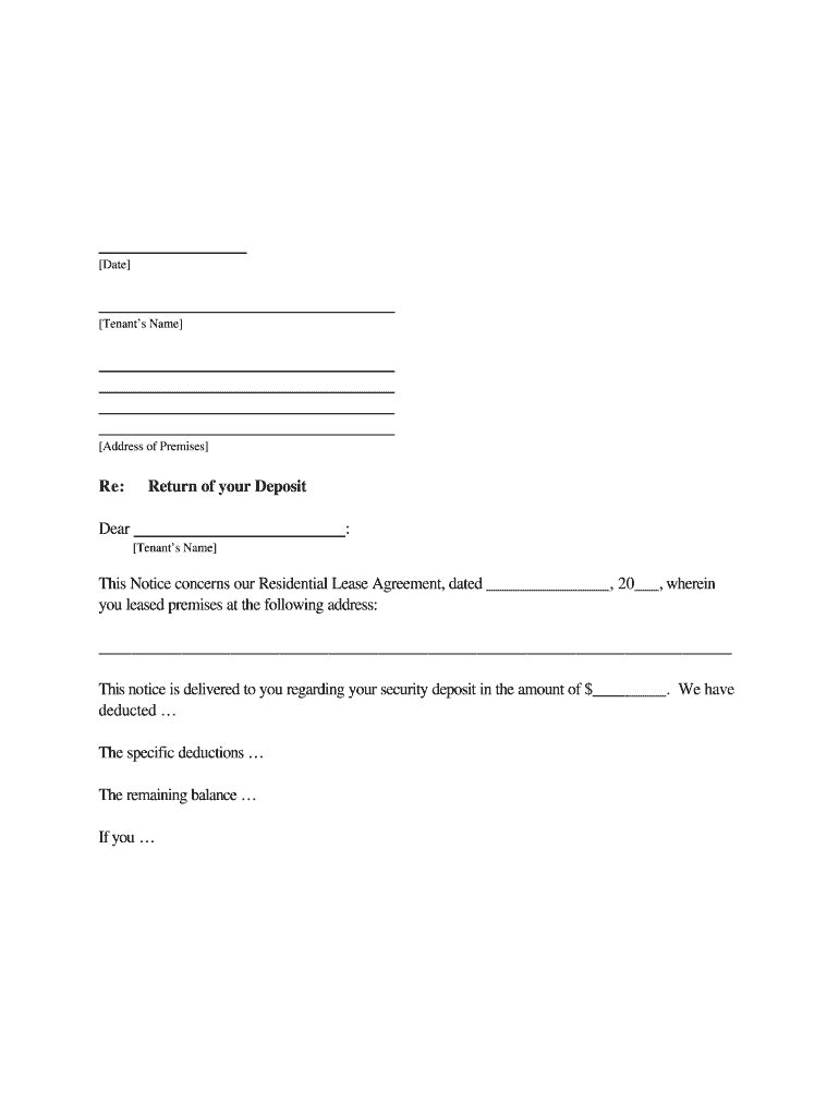 Request Letter For Refund Of Security Deposit From Government Tender - Fill  Online, Printable, Fillable, Blank  pdfFiller In Rental Deposit Refund Letter Sample Within Rental Deposit Refund Letter Sample