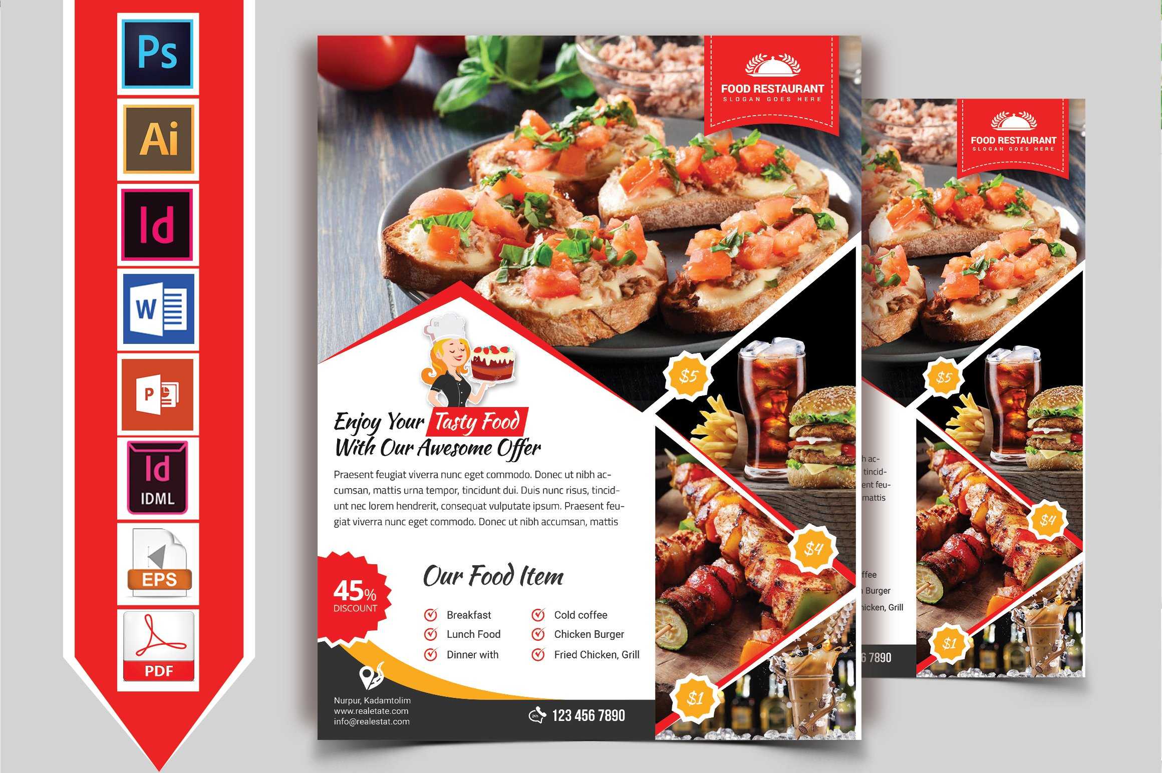 Restaurant Flyer Template Vol-10 Inside New Restaurant Flyer Template Inside New Restaurant Flyer Template