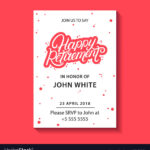 Retirement Party Invitation Royalty Free Vector Image In Retirement Announcement Flyer Template