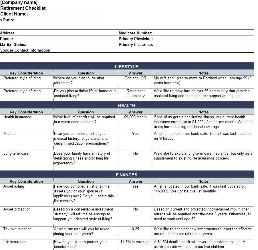 Retirement Planning Checklist  Preparing for Retirement Checklist In Retirement Planning Checklist Template Pertaining To Retirement Planning Checklist Template