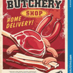 Retro Bbq Poster Template Fresh Beef Steak Stock Illustrations  Pertaining To Bull Roast Flyer Template