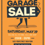 Retro Garage Sale Flyer With Moving Sale Flyer Template