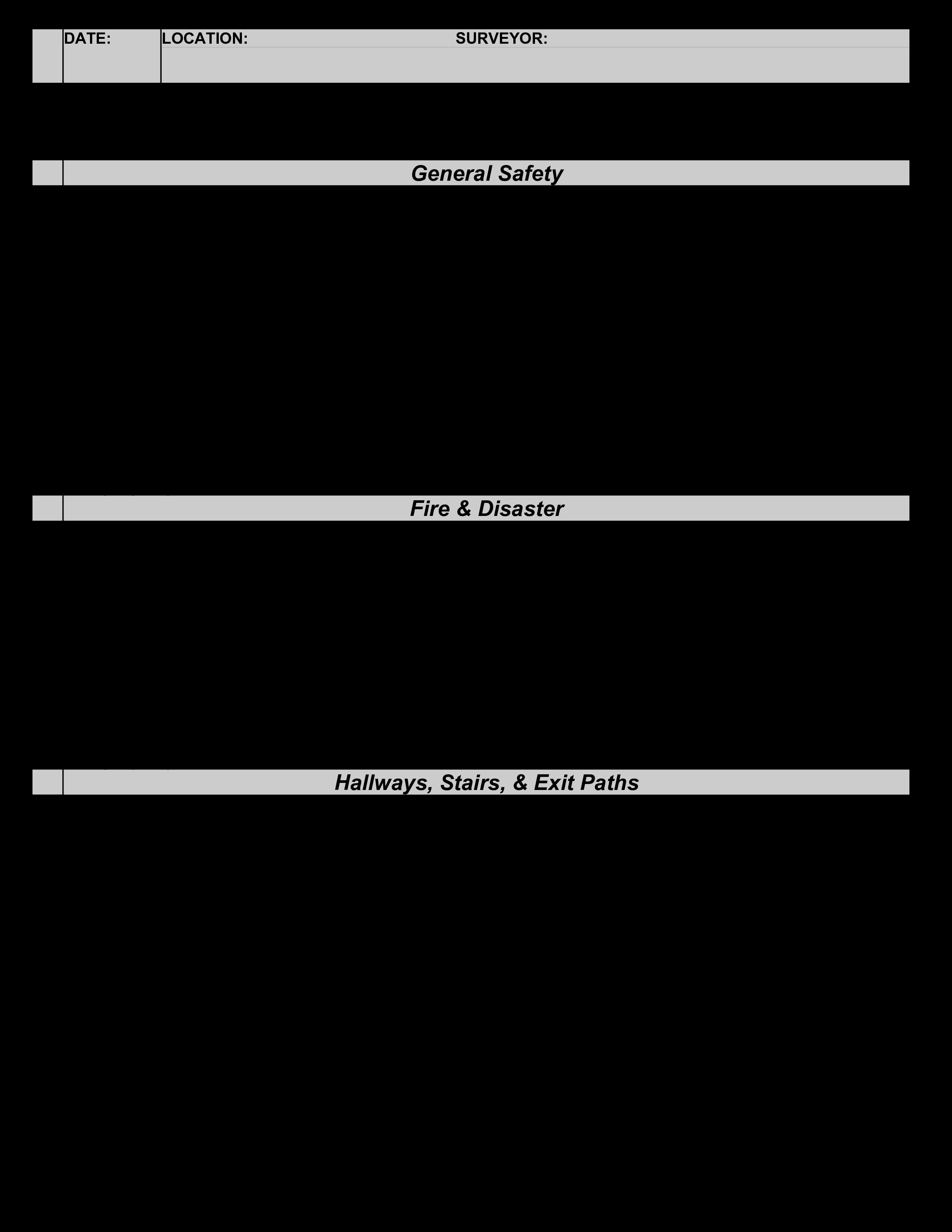 Safety Audit Checklist  Templates at allbusinesstemplates Pertaining To Security Audit Checklist Template