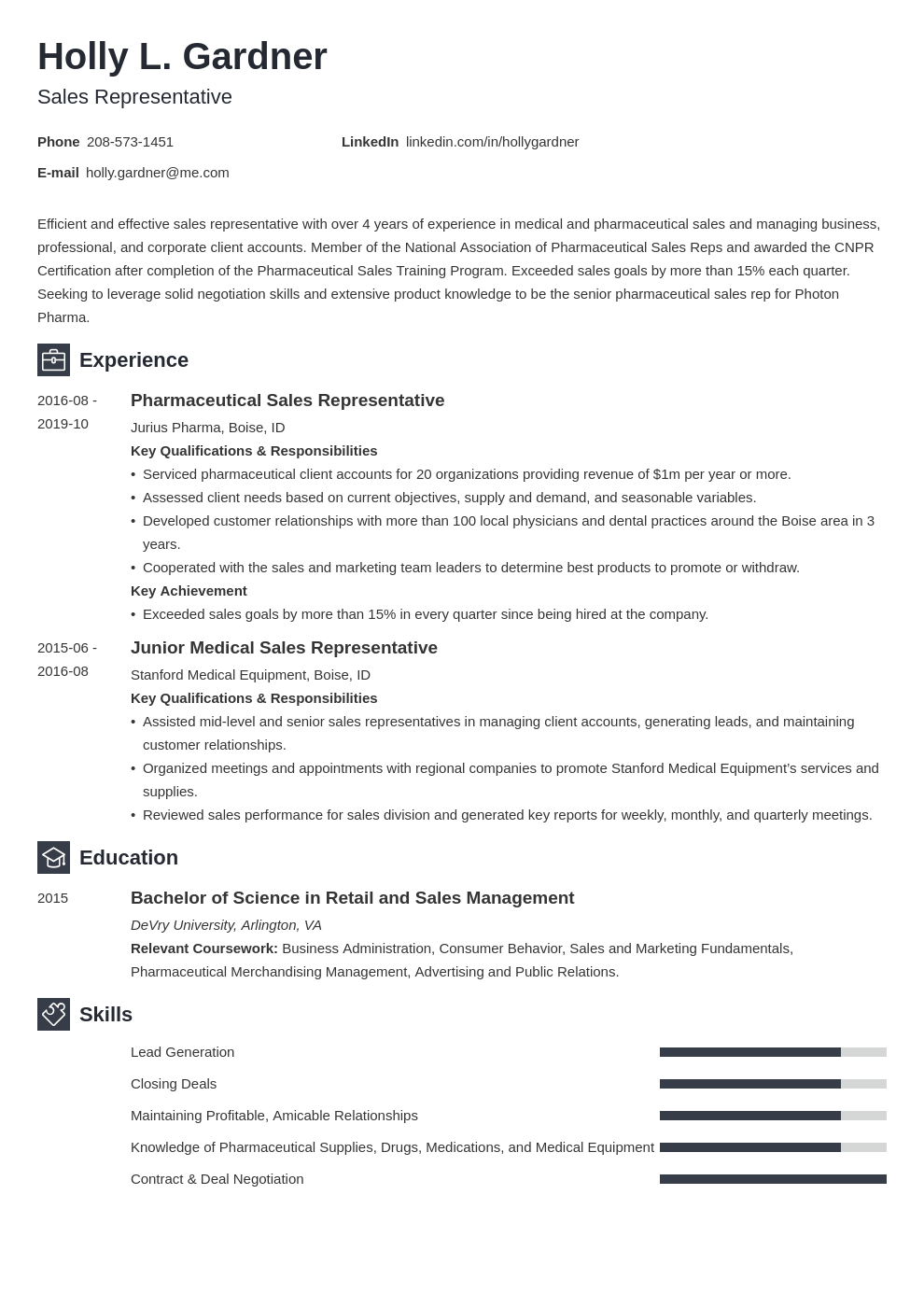 Sales Resume: Examples for a Sales Representative [+10 Tips] Within Outside Sales Job Description Template Pertaining To Outside Sales Job Description Template