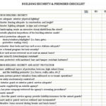 Sample Building Security Checklist Template  Welding Rodeo Designer Inside Building Security Checklist Template