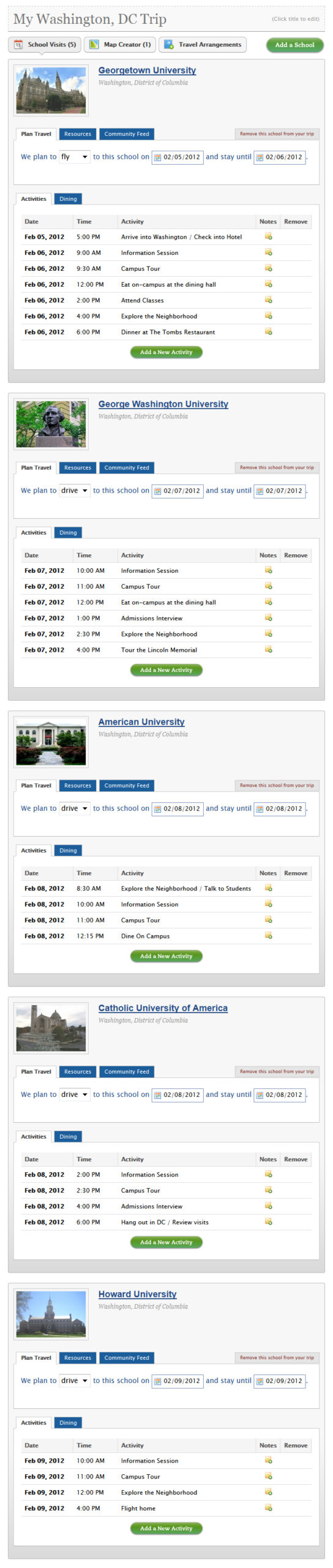 Sample Itineraries for College Trips  Go See Campus Throughout College Tour Itinerary Template Intended For College Tour Itinerary Template