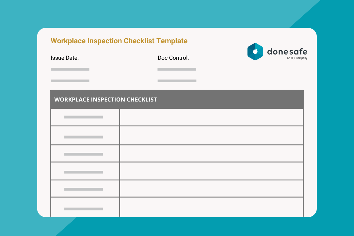 Sample Workplace Safety Inspection Checklist Template  Donesafe In Racking Inspection Checklist Template Throughout Racking Inspection Checklist Template