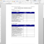Sarbanes Oxley Compliance Checklist Template  AC100 10 In Compliance Audit Checklist Template