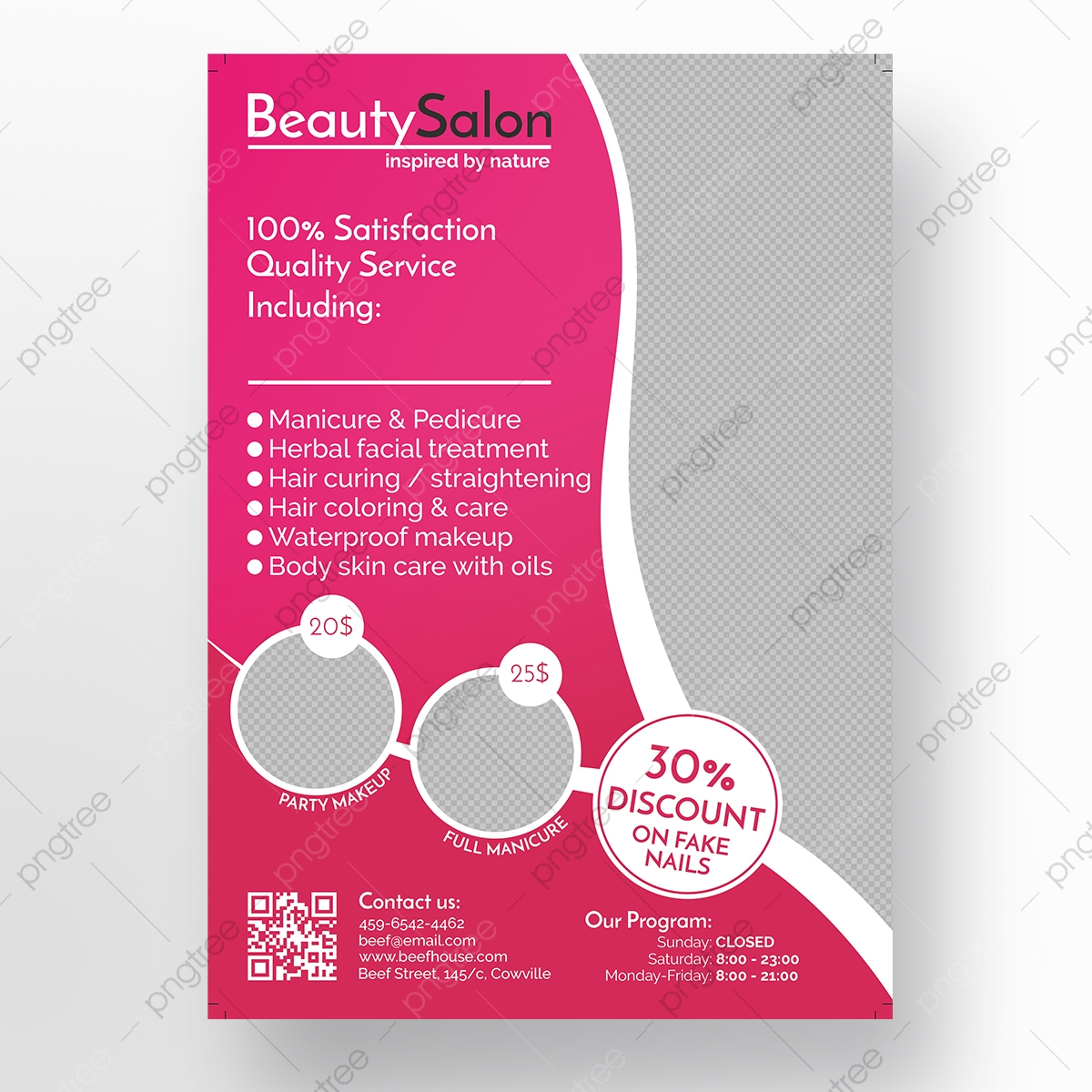 Schönheitssalon Flyer Vorlage Vorlage Zum Kostenlosen Download Auf  With Beauty Salon Flyer Template
