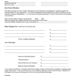 Security Deposit Disposition Form With Itemized Security Deposit Deduction Letter