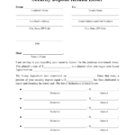 Security Deposit Refund Letter Template Download Printable PDF  For Letter To Landlord For Security Deposit Return