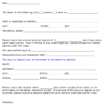Security Deposit Refund Request Form Download Printable PDF  Intended For Security Deposit Refund Form Template