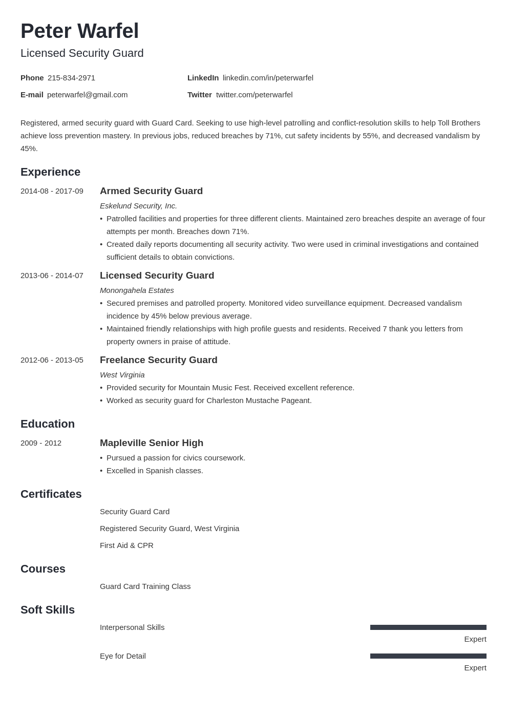 Security Guard Resume & Examples of Job Descriptions Intended For Security Officer Job Description Template Intended For Security Officer Job Description Template