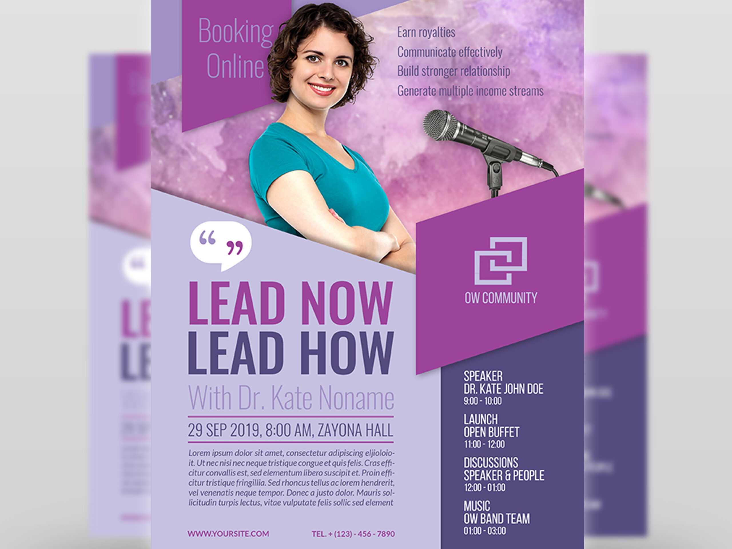 Seminar Flyer Template by OWPictures on Dribbble Regarding Motivational Speaker Flyer Template Intended For Motivational Speaker Flyer Template