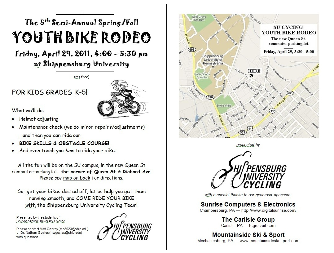 Shippensburg University Cycling: bike rodeo flyer! Inside Bike Rodeo Flyer Template Inside Bike Rodeo Flyer Template