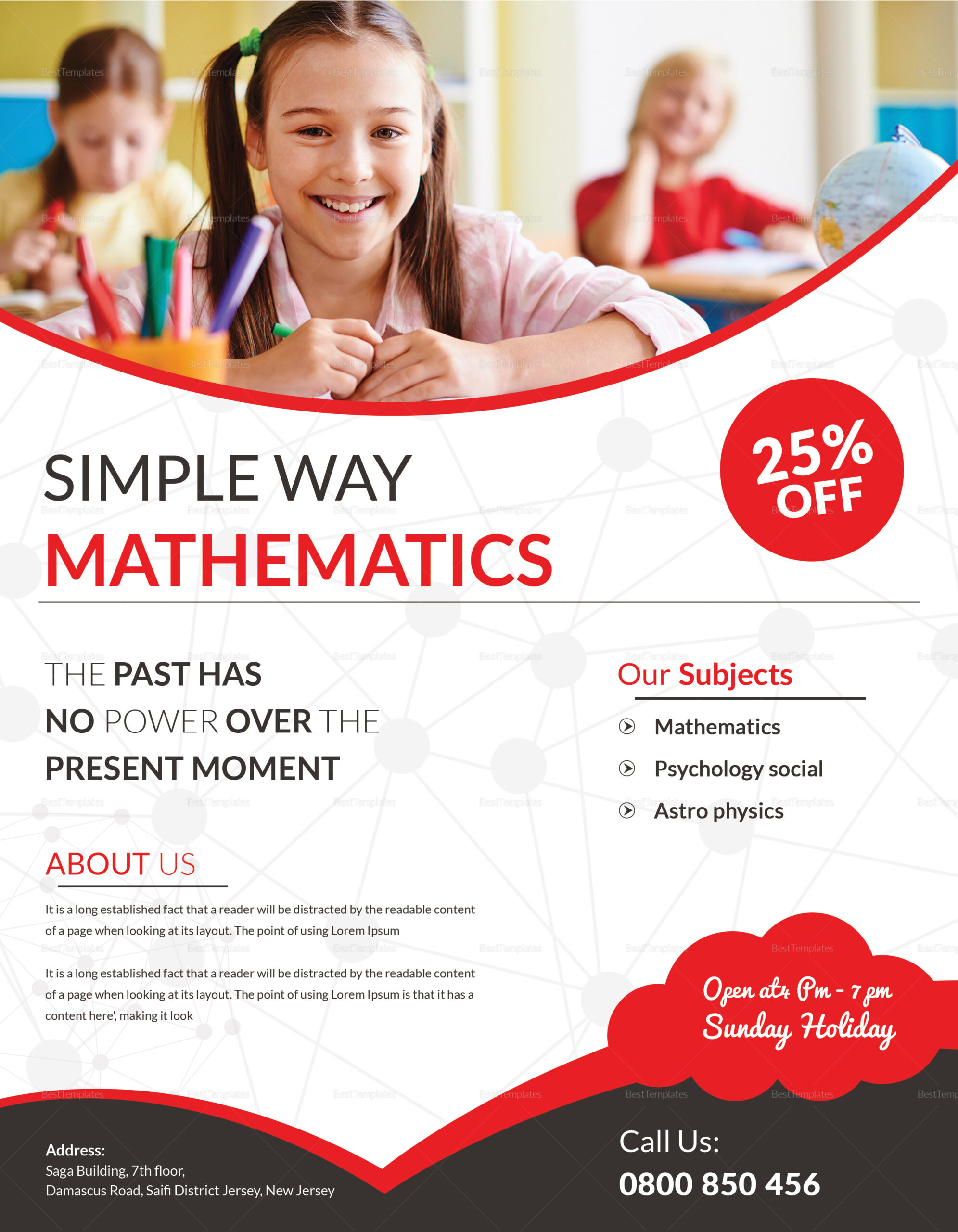 Simple Math Tutoring Flyer Template Intended For Math Tutoring Flyer Template